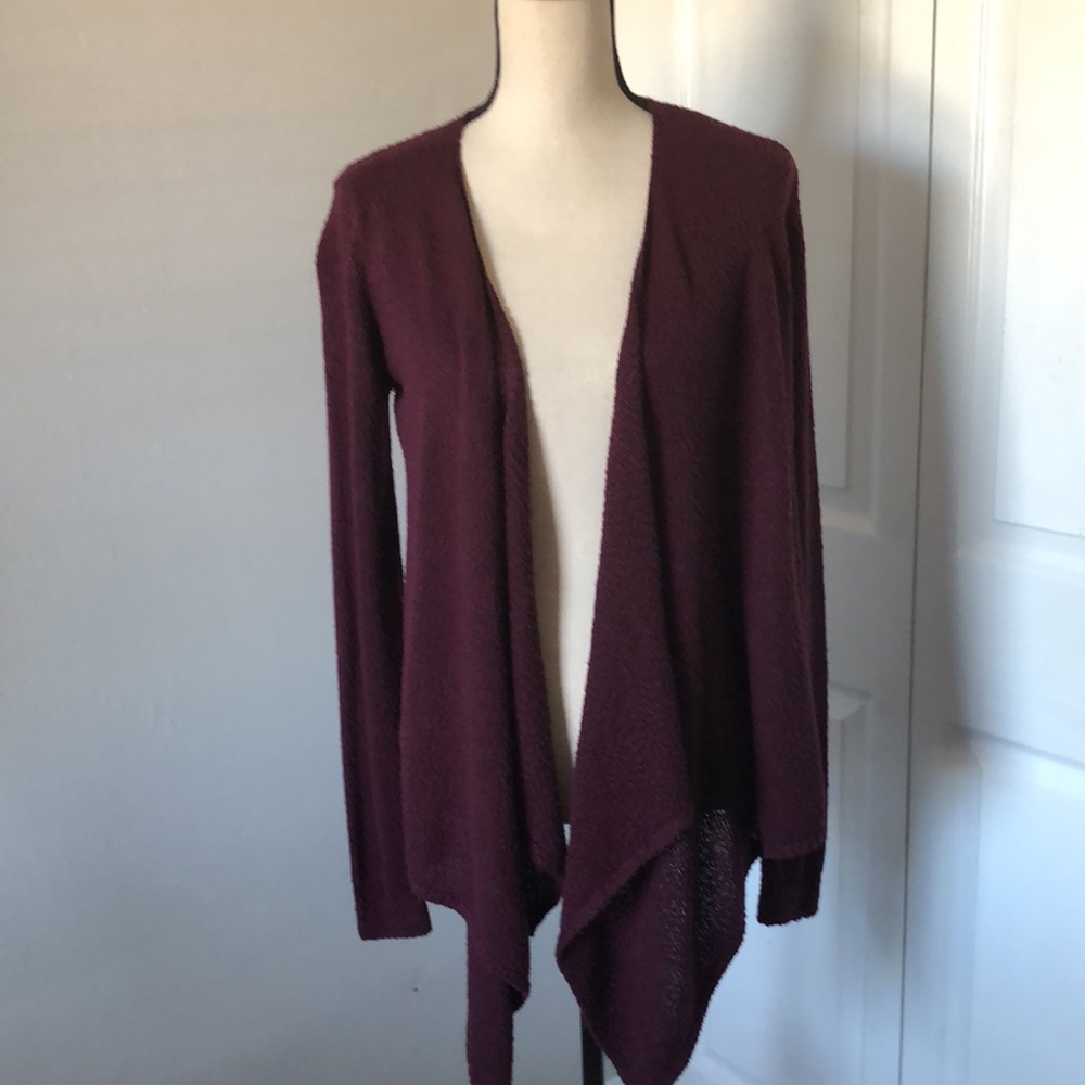 ❤️3X20 GARAGE Burgundy Knit Waterfall Cardigan | XS-S